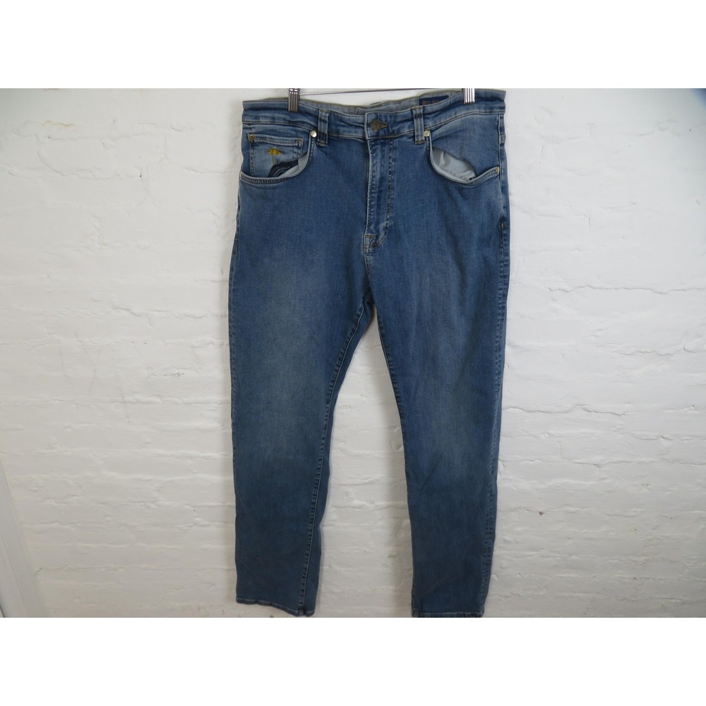 Ben Silver Jeans Mens 35x34 Blue Regular Fit Straight Denim Charleston READ*